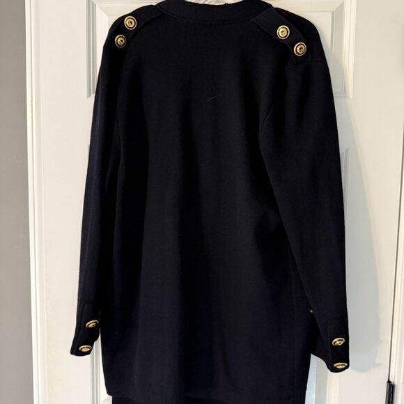 **St. John Basics Black Knit Topper with Skirt** - Picture 2 of 5